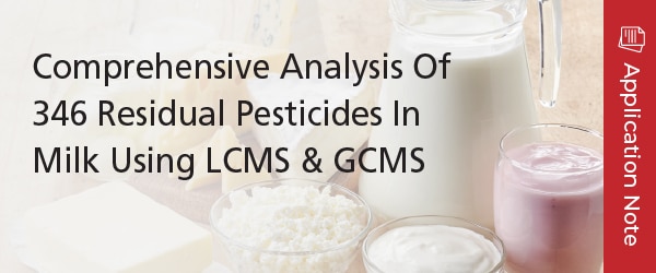 Comprehensive Analysis Of 346 Residual Pesticides In Milk Using LCMS & GCMS