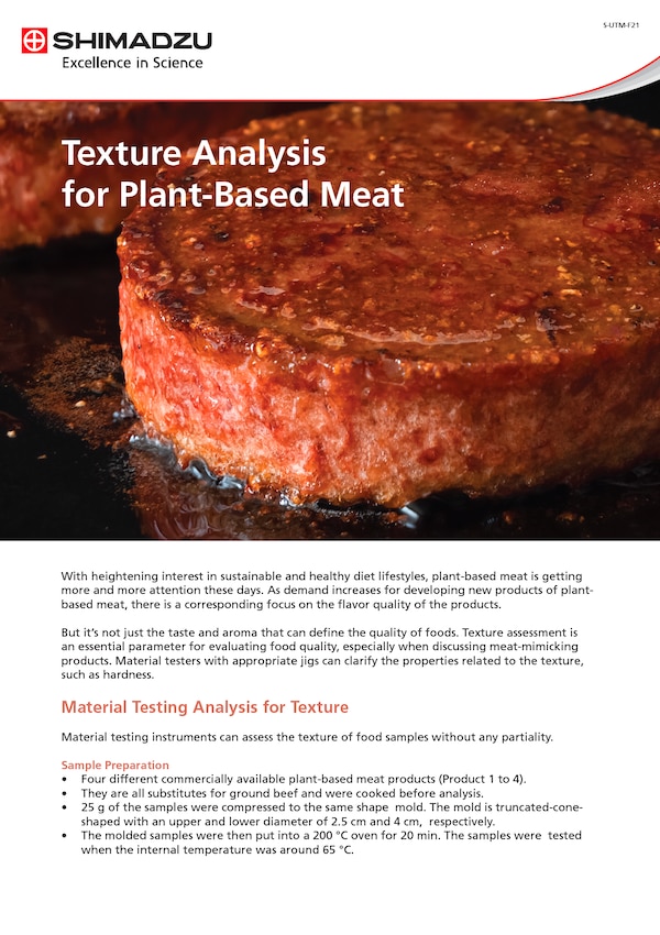 Texture Analysis for Plant-Based Meat Flyer | Shimadzu