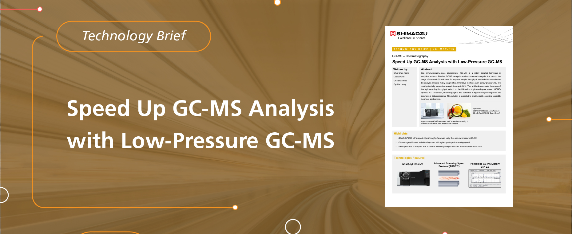 Speed Up GC-MS Analysis with Low-Pressure GC-MS