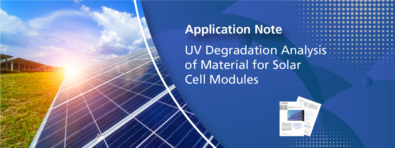 UV Degradation Analysis of Material for Solar Cell Modules