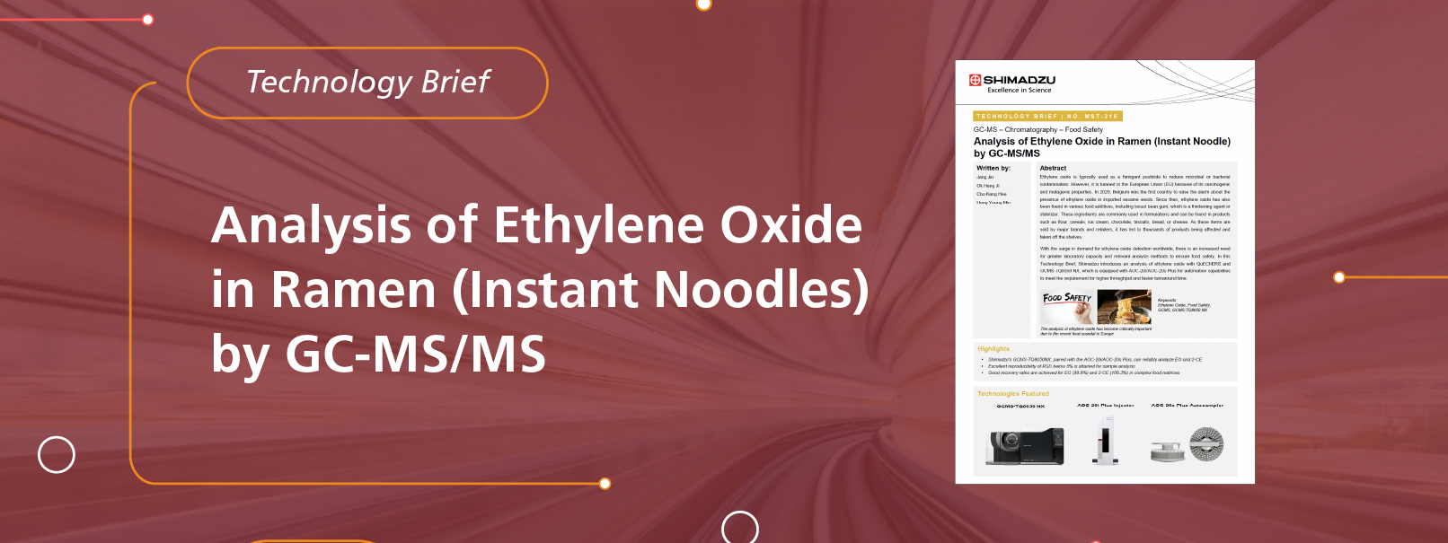 Analysis of Ethylene Oxide in Ramen by GCMS/MS